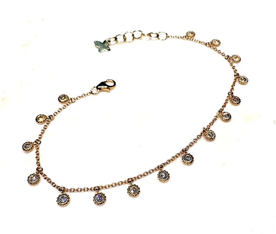 Bracciale Dalla Bona Donna Firenze in Oro giallo Diamante 0.48 Ct CHARMINI MICROGRANA DIA CT 0.48 G/VS - CHARMINI MICROGRANA DIA CT 0.48 G/VS